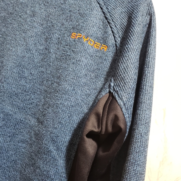 Spyder Outbound Pullover Sweatshirt Blue/Orange Men's Medium 186400 - Picture 8 of 8